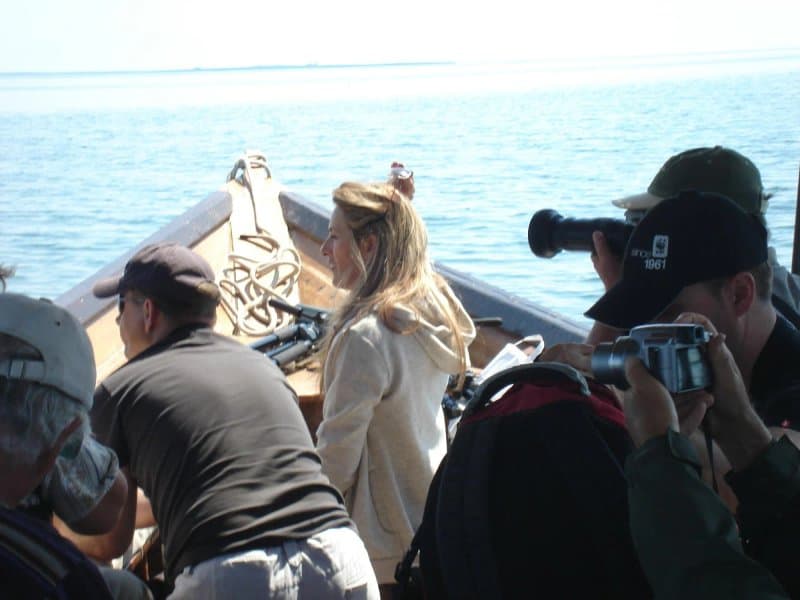 Golden Frog boat