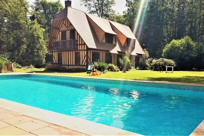 Norman house with pool in the countryside