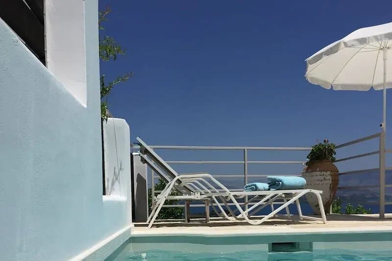 Pepe's Villa in Loustri on NE coast with private pool, WiFi, AirCon. Sleeps 4.