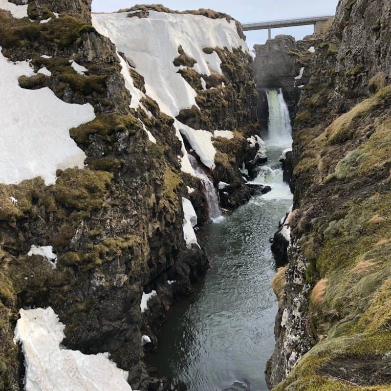 Kolugljufur Waterfall