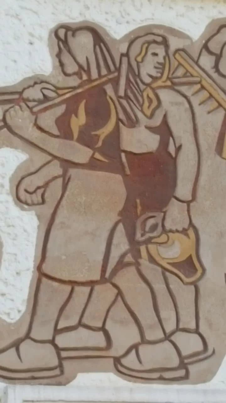 Reliefs "Szenen aus dem Arbeitsleben"