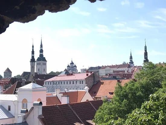 Tower Behind Monks