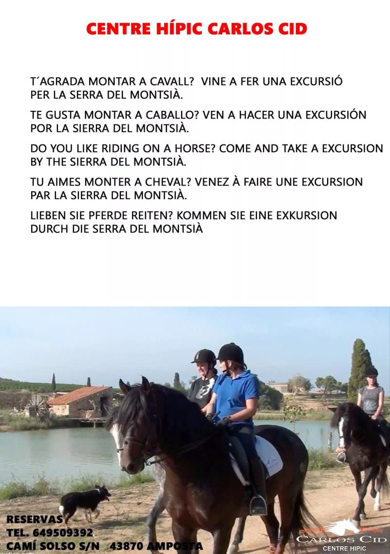 Rutas A Caballo Sierra Del Montsia-terres De L'ebre-tarragona