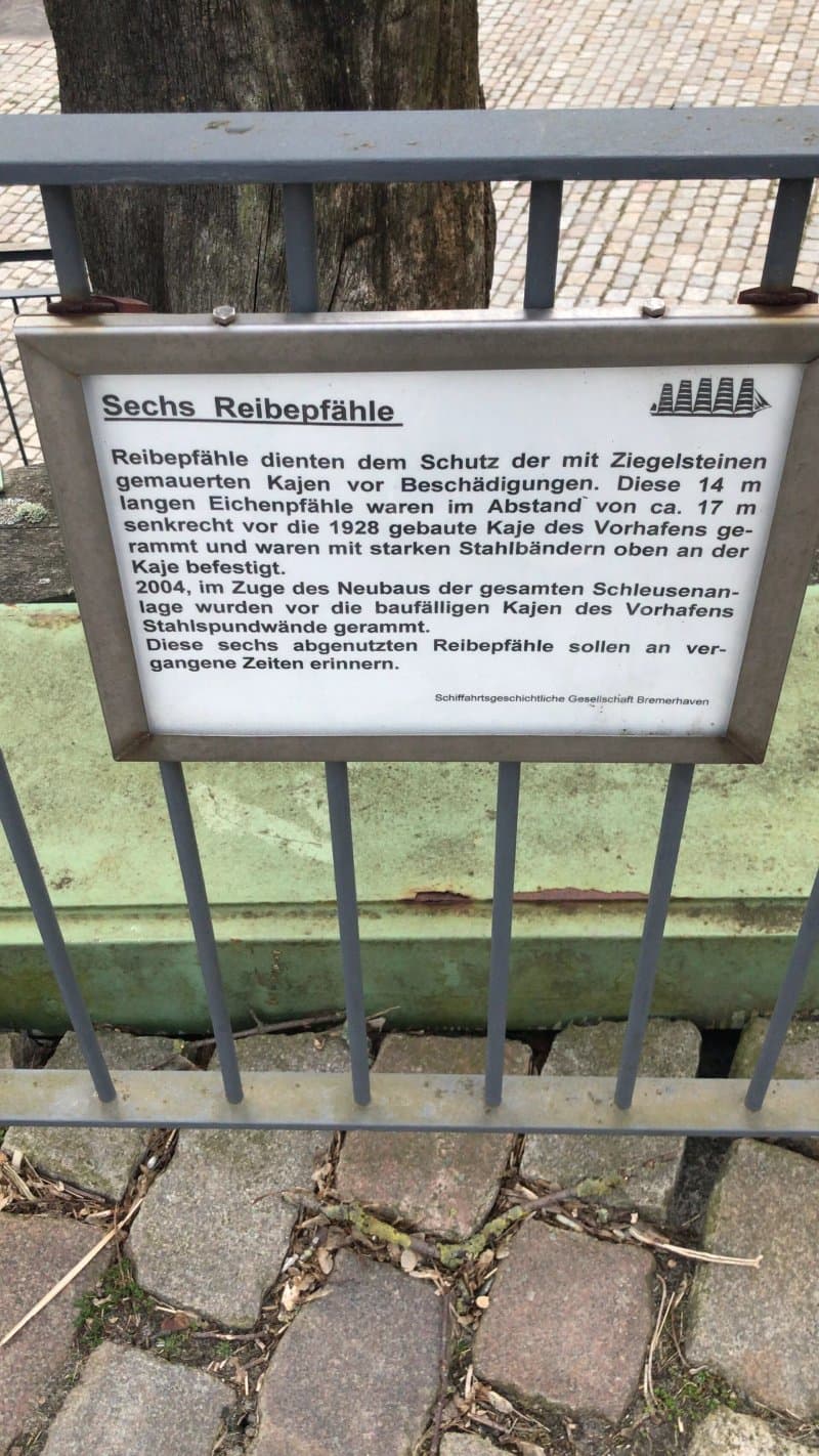 Sechs Reibepfahle