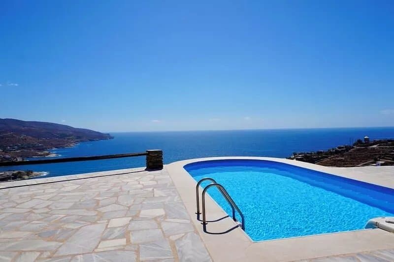 Kea Cyclades Island Koundouros Divine Blue Villa Nano with pool and sea view