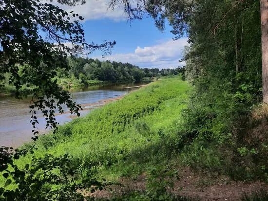 Gauja River Steep Banks In Valmiera