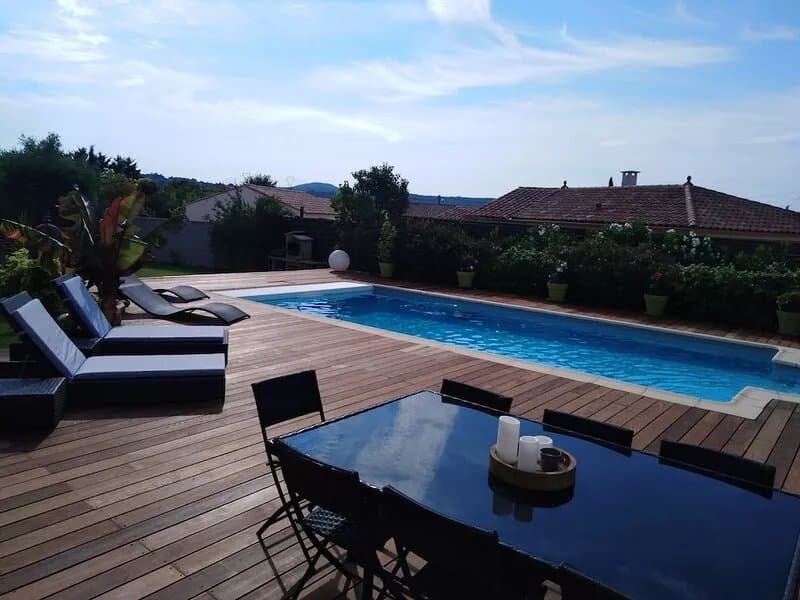 Villa with secure heated pool TB prestations, Hérault, 8 pers
