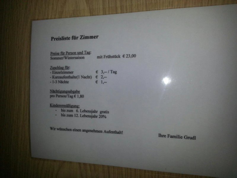 Gastehaus Familie Grudl