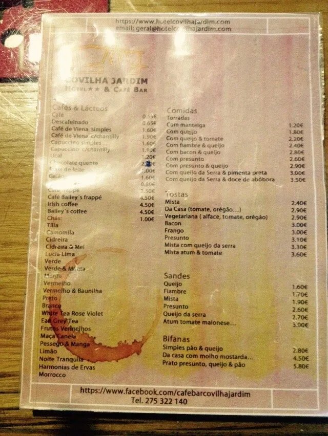 Cafe Bar Covilha Jardim