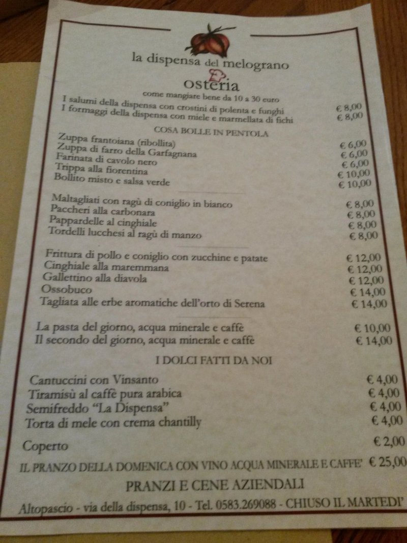 La Dispensa osteria