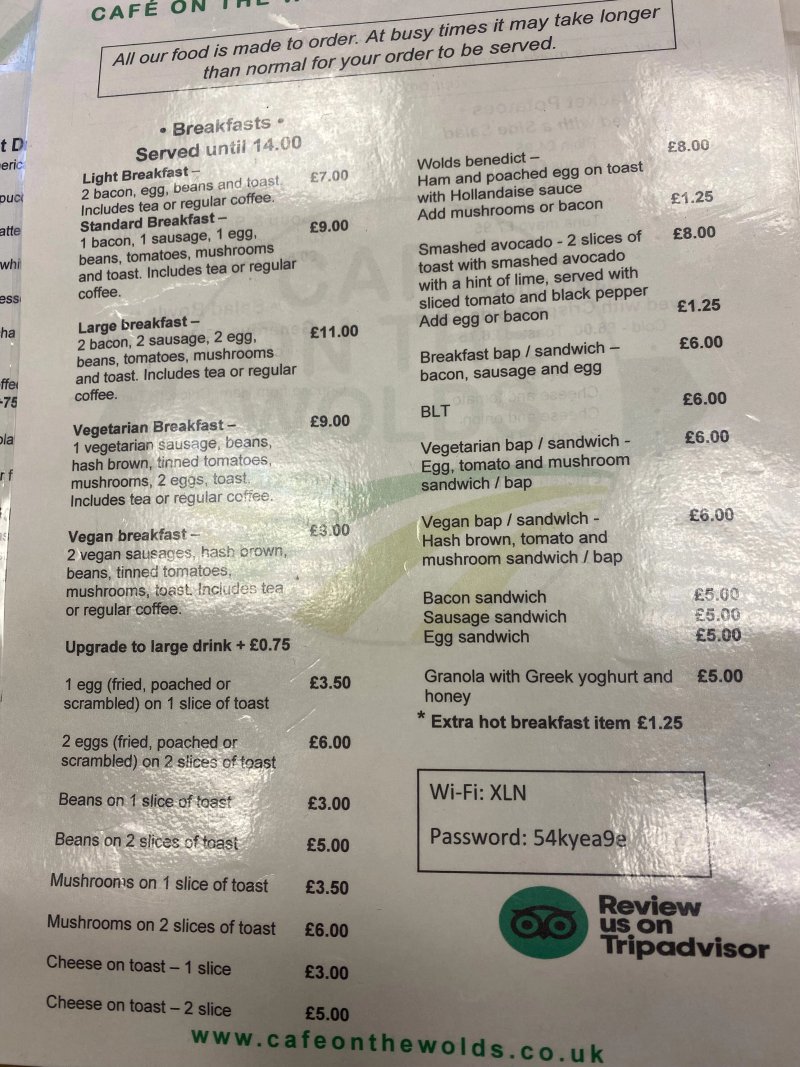 Cafe on the Wolds
