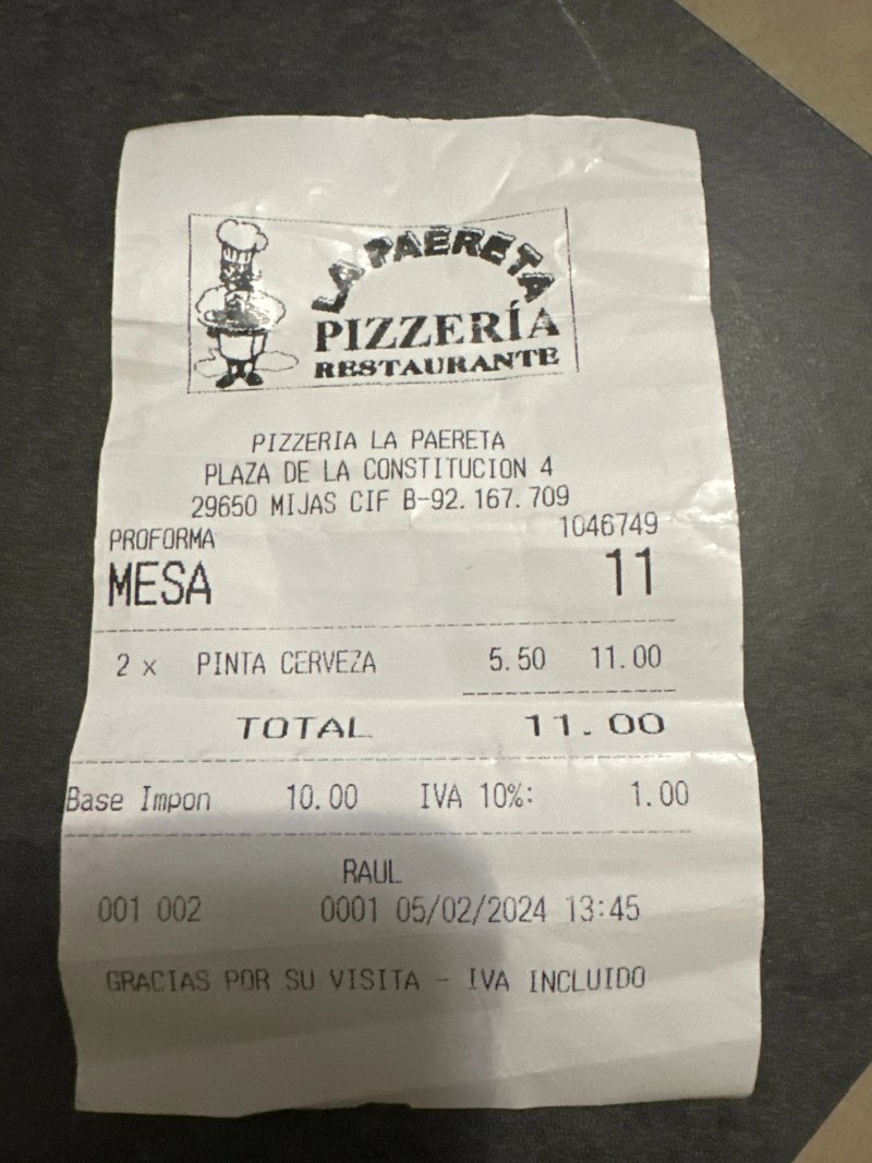 Pizzeria La Paereta