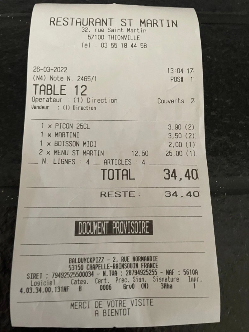 Restaurant le Saint Martin