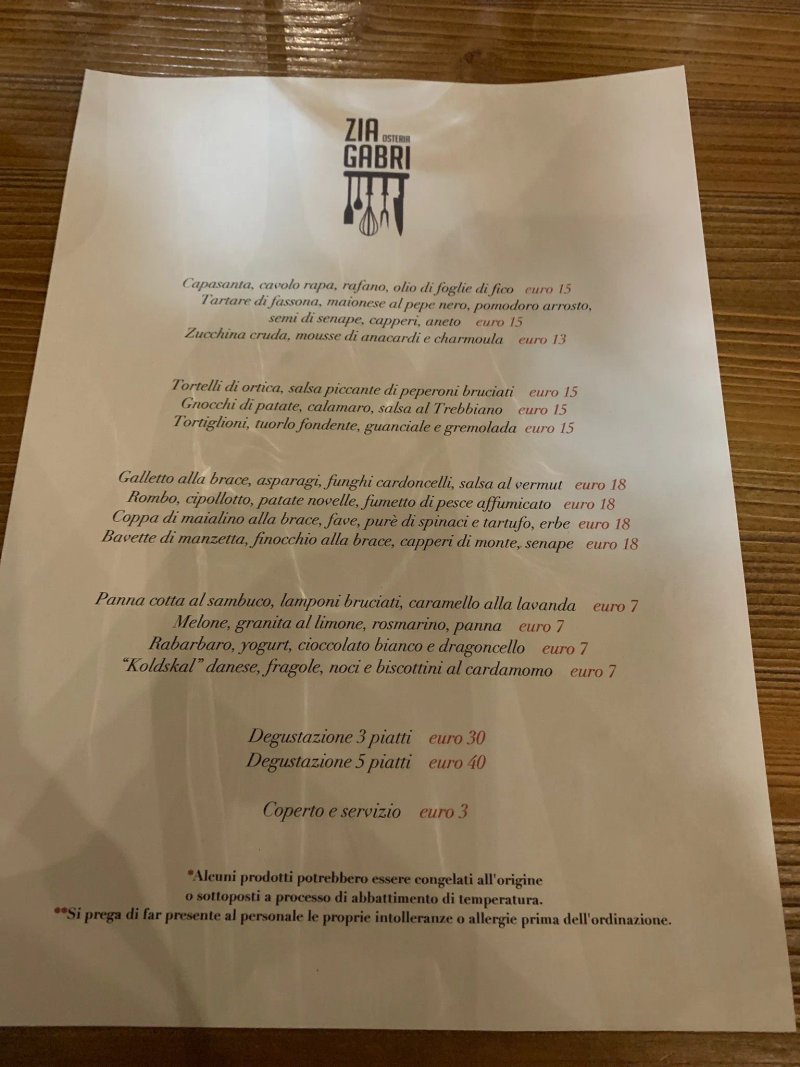 L'Osteria della Zia Gabri