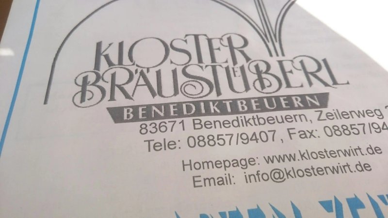 Kloster Braustuberl Benediktbeuern