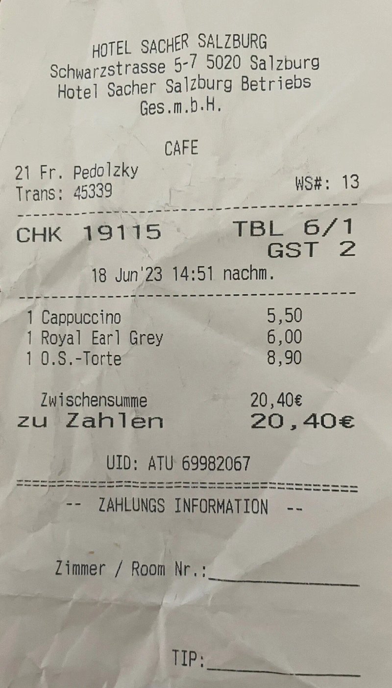 Cafe Sacher Salzburg