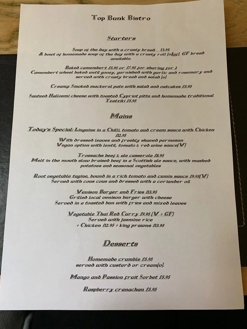 Inversnaid Bunkhouse and TopBunk Bistro