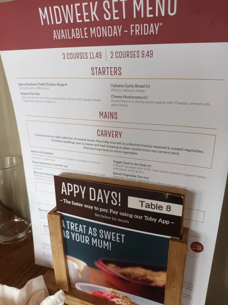 Toby Carvery Watergate Toll