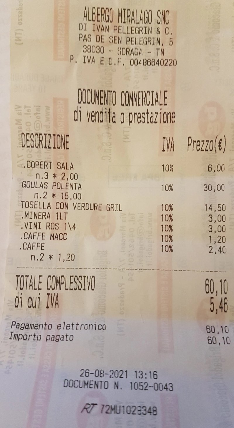 Ristorante Miralago - La Stua de Zach