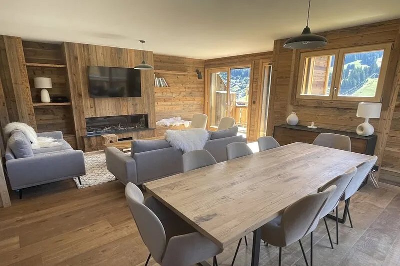 Duplex with hot tub, open view and near center