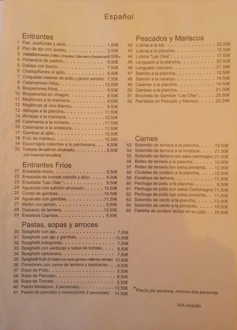 Restaurante Las Olas