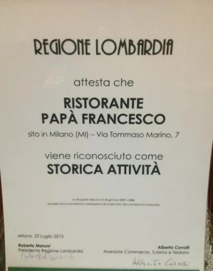 Ristorante Papa Francesco