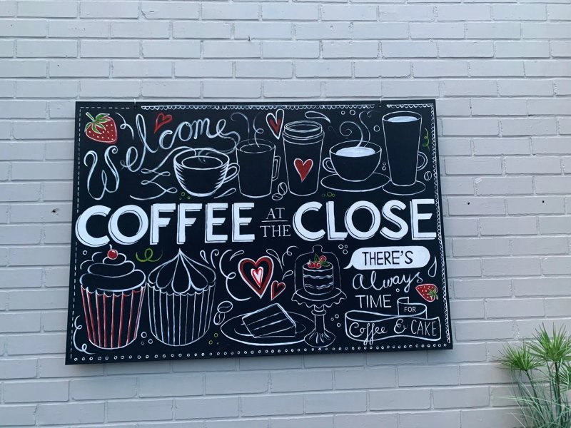 Coffee and cake at The Close