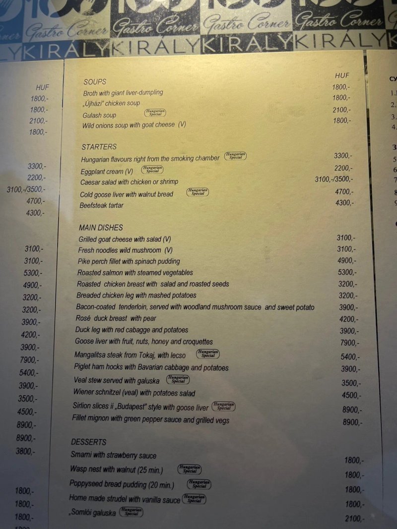 Kiraly100 Gastro Corner