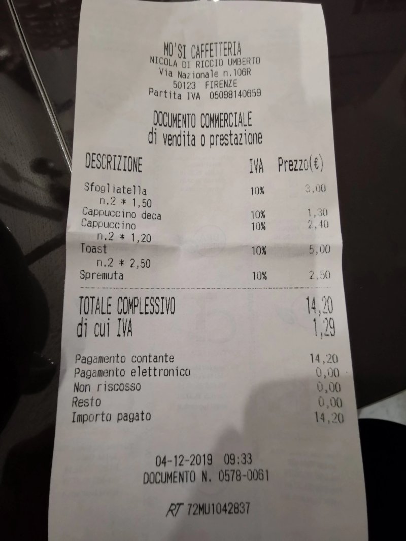 Mo Si caffetteria alla vecchia maniera