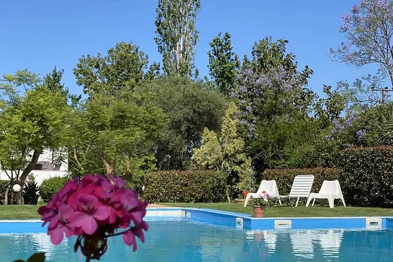Lavender villa is set in our beautiful landscaped gardens next to the pool.
