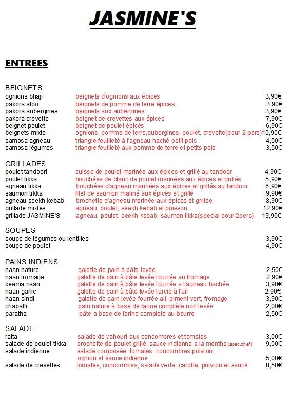 Jasmine's Restaurant
