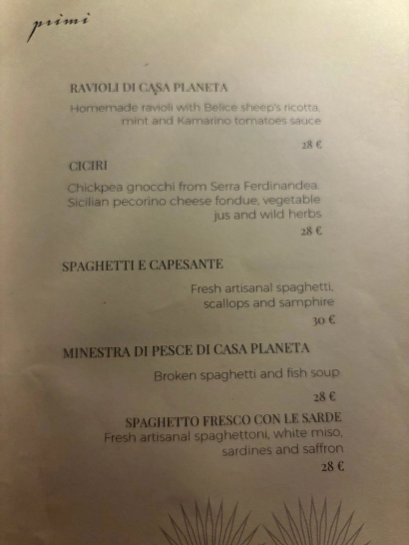 La Foresteria Planeta Il Ristorante
