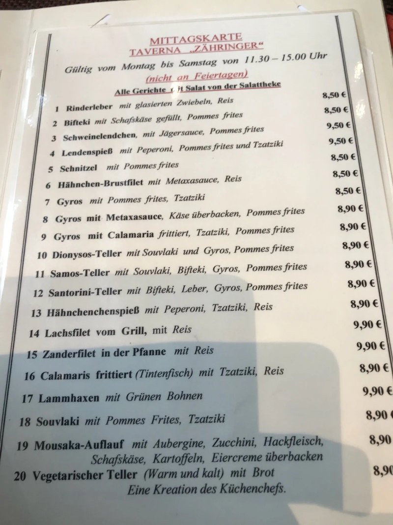 Restaurant Zahringer