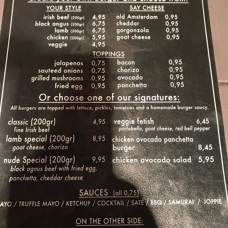 Nude Burger Club Kolk