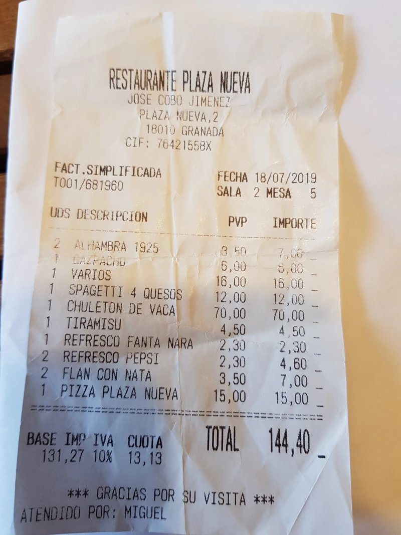 Restaurante  Pizzeria Braseria Plaza Nueva