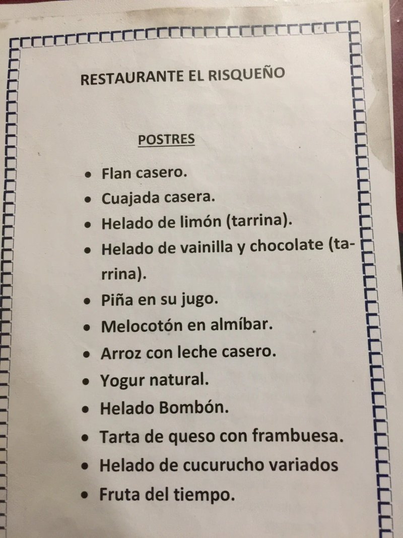 Restaurante Risqueno
