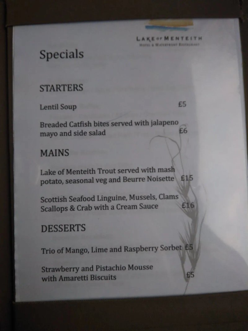 Restaurant & Bar at Karma Lake of Menteith