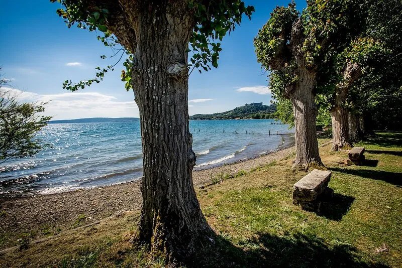 Relax and Culture: Villa near Rome  on the lake shore, with private beach