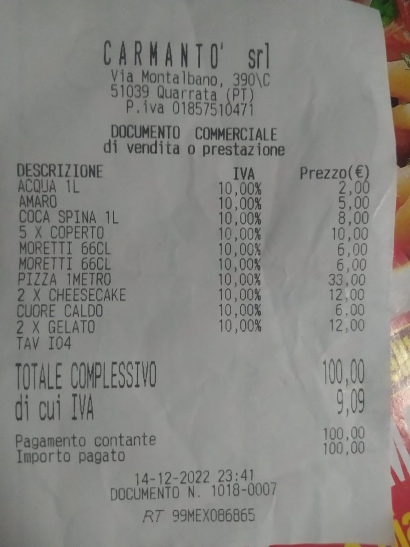 Carmanto Ristorante Pizzeria