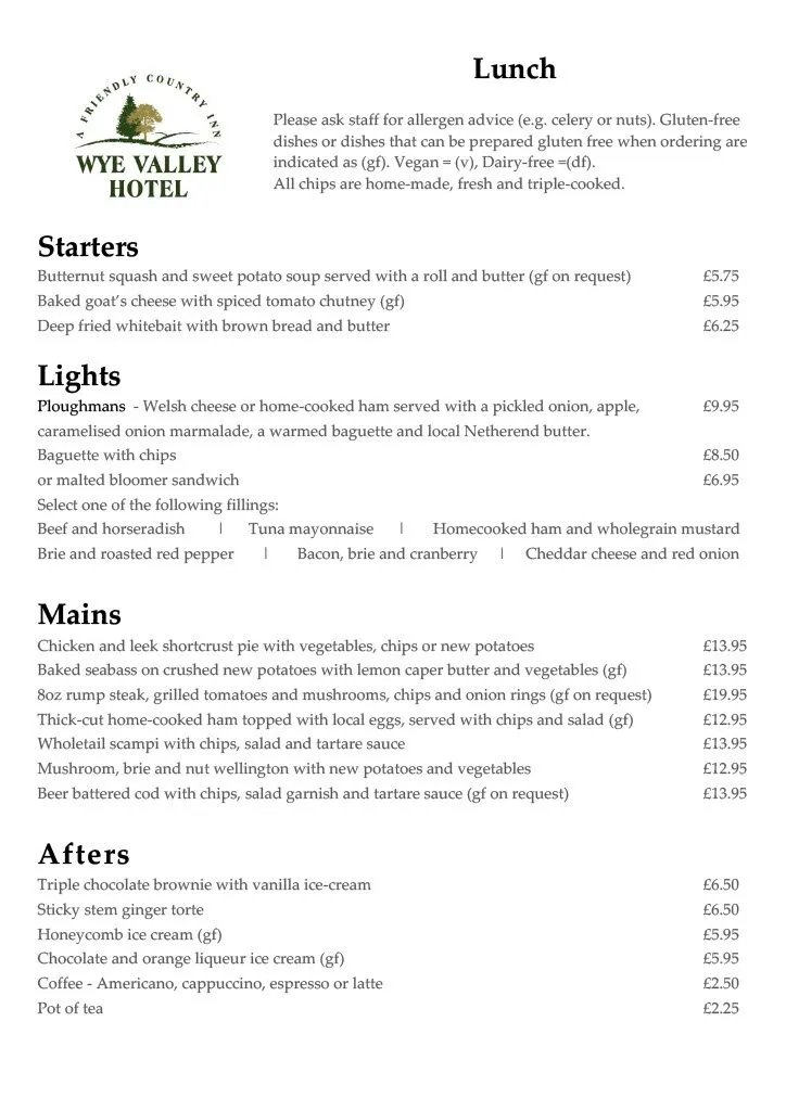 Wye Valley Hotel Restaurant