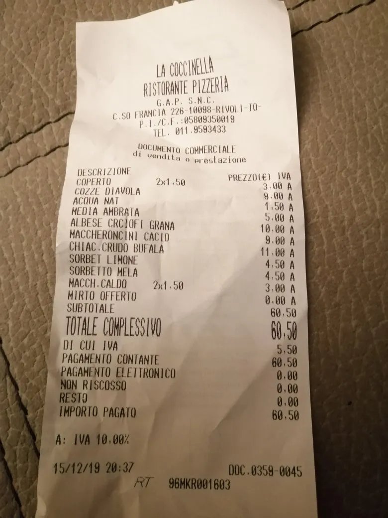 La Coccinella Pizzeria & Ristorante