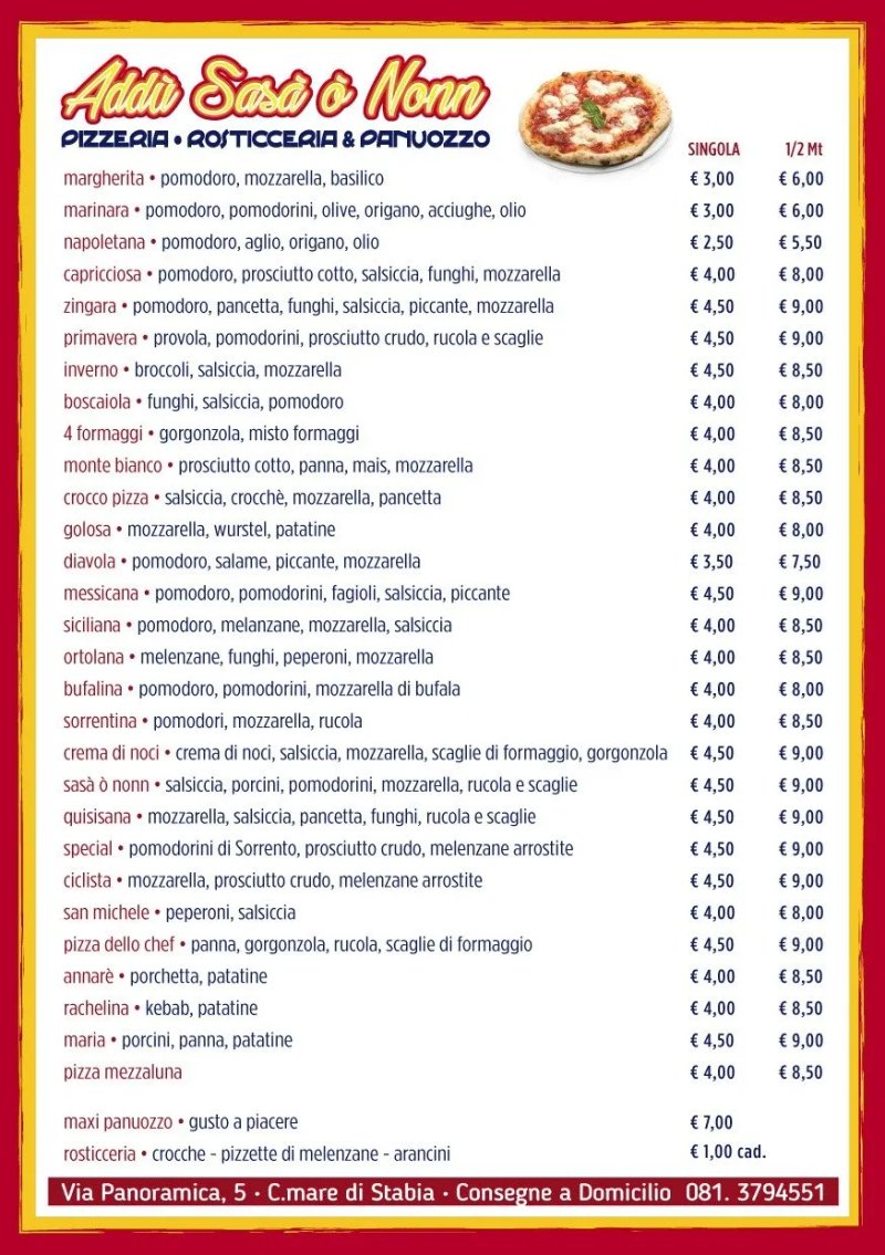 PIzzeria Addu Sasa o Nonn