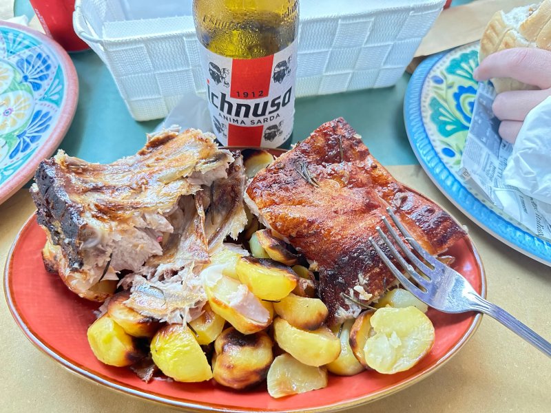 Pork doc Tor roasted