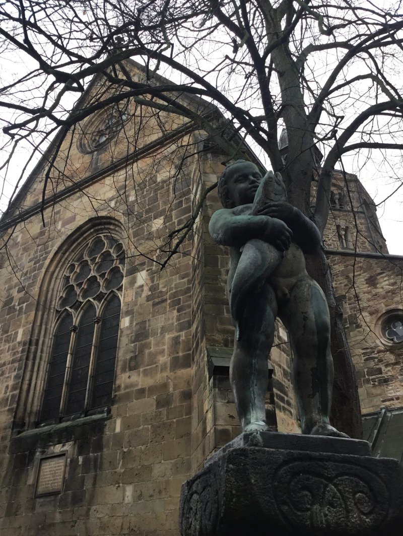 Fish Boy Statue