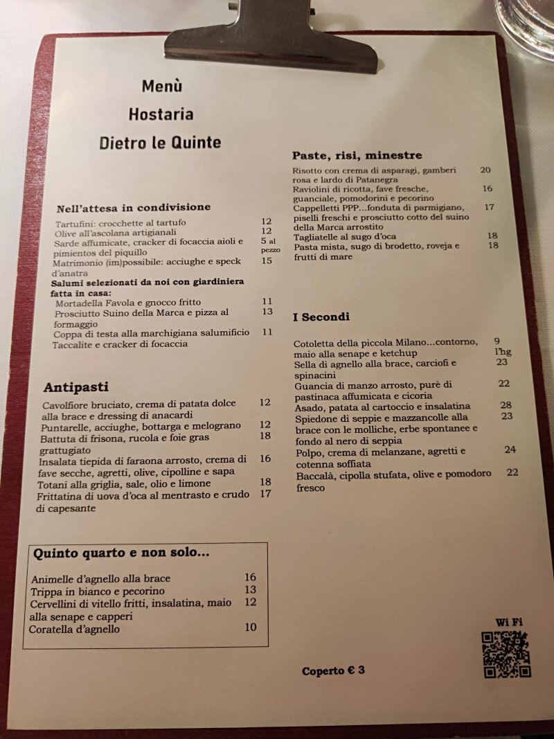 Hostaria Dietro le Quinte