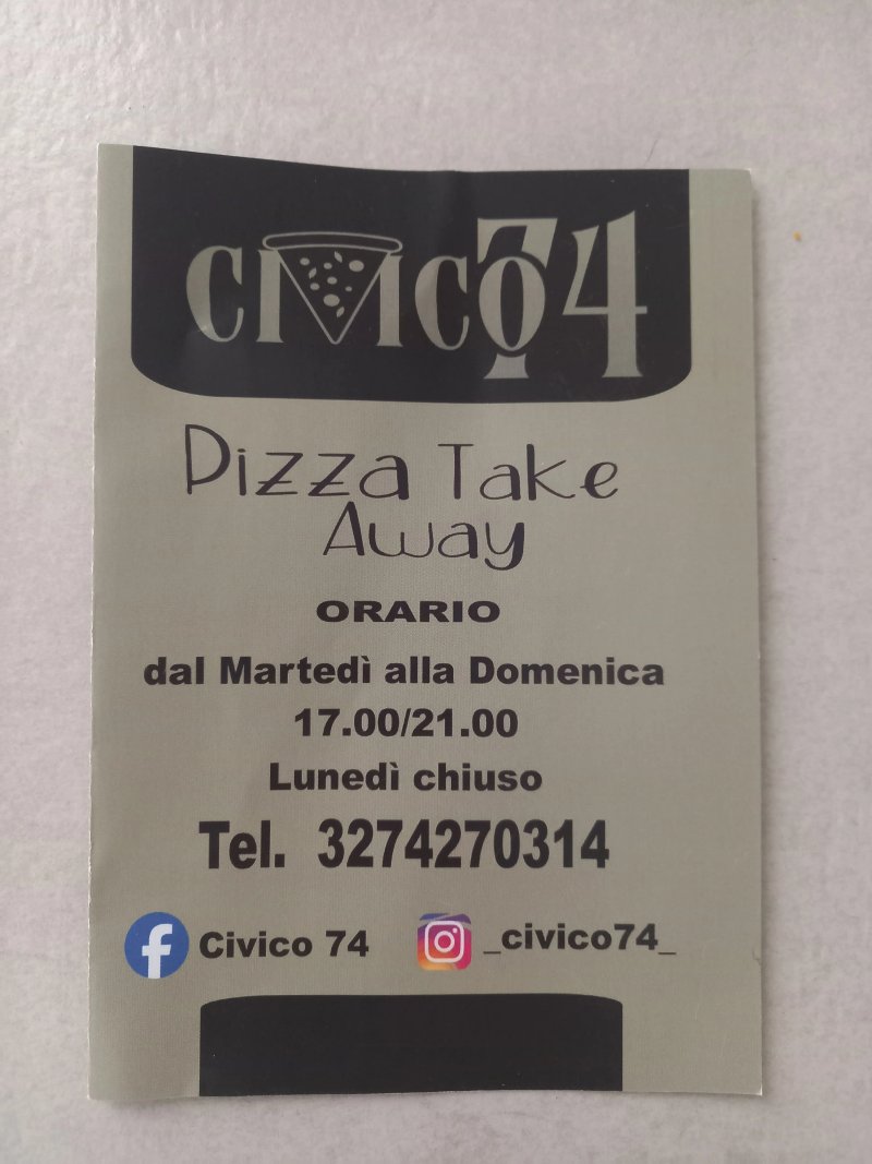 Civico 74 Pizza Take Away