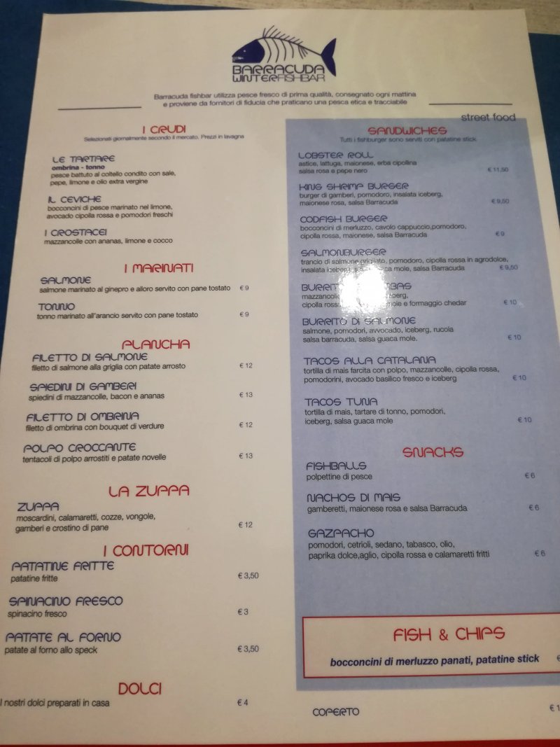 Barracuda Winter Fish Bar