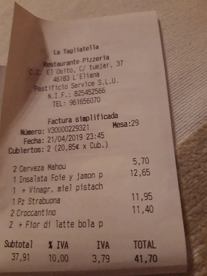 La Tagliatella C.C. El Osito, L"Eliana
