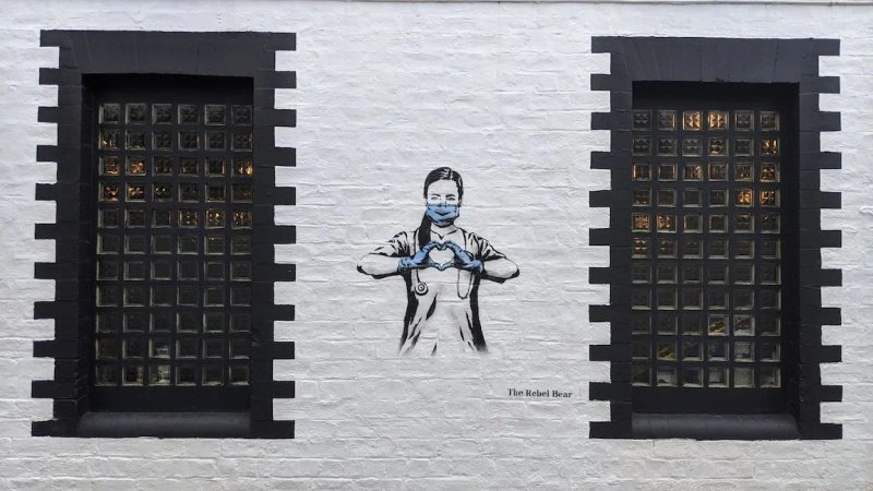 Tribute To Nhs Mural By The Rebel Bear