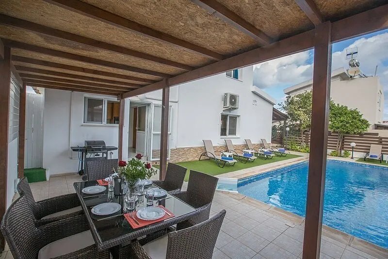 Protaras Holiday Villa DS54 -  Modern 3BDR Central Protaras Villa with Pool